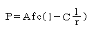 P=Afc(1-Cl/r)